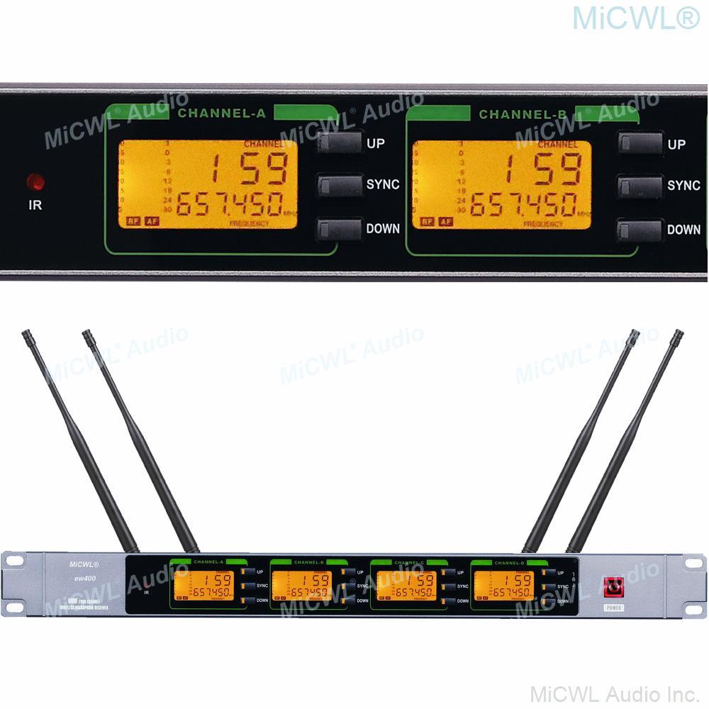 Original ew400 Gold 4 Handheld Digital Wireless Stage Studio KTV DJ Karaoke Microphone System UHF Adjustable Frequency MiCWL - MiCWL Audio Inc