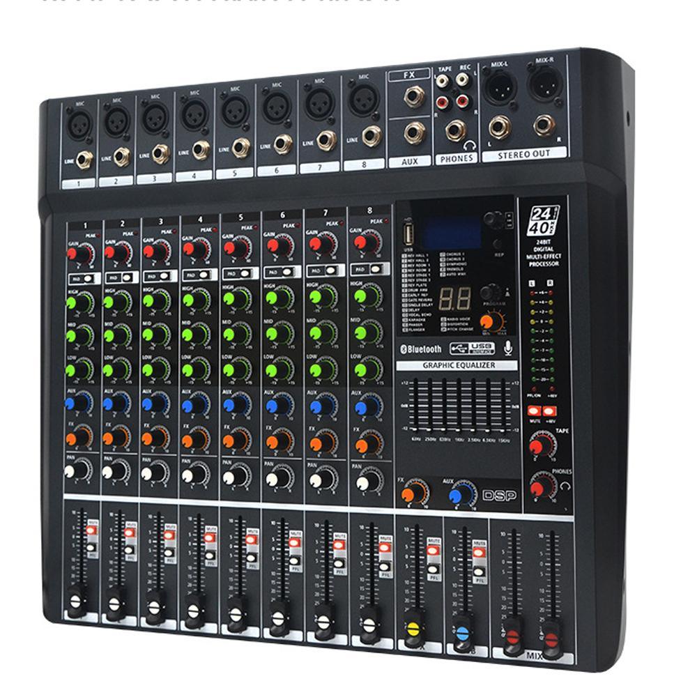 Professional MiCWL 8 Input Channel Sound Audio DJ Mixng Mixer Console Controller For Stage Home Theatre System - MiCWL Audio Inc