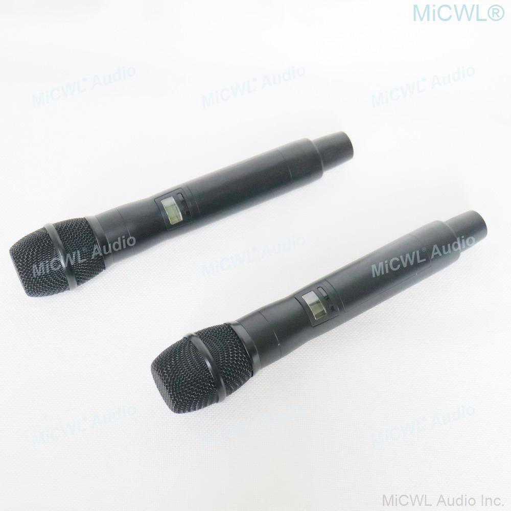 ACT-700 Dual Channel Professional Stage Performance Wireless Microphone System UHF True Diversity With Two Metal Handheld Mic - MiCWL Audio Inc