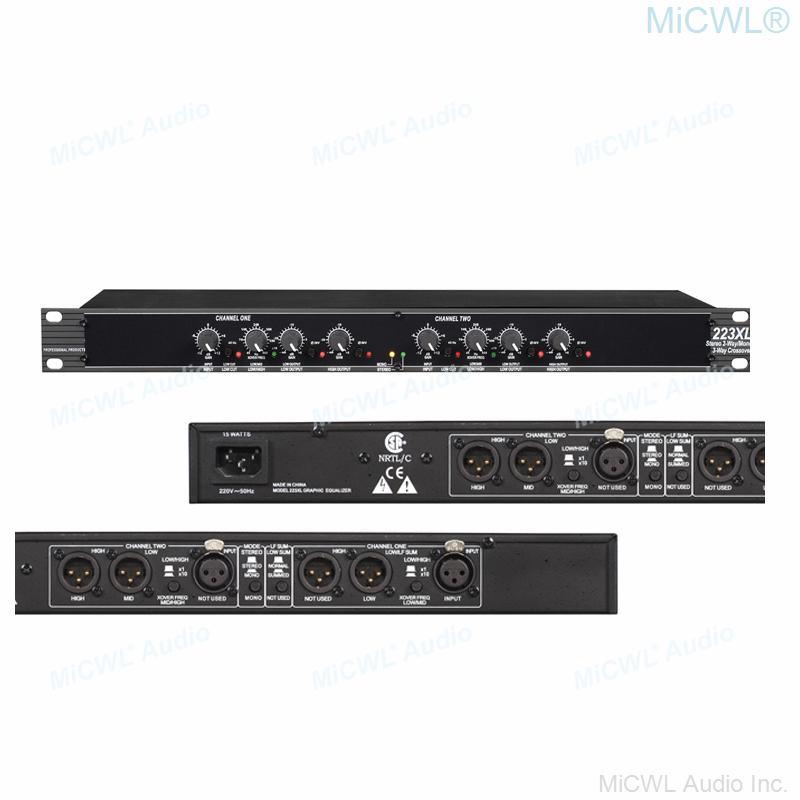 Professional 3 Channel Frequency Divider 2 Way Counter-Down Bass Stereo Digital Signal Processor - MiCWL Audio Inc