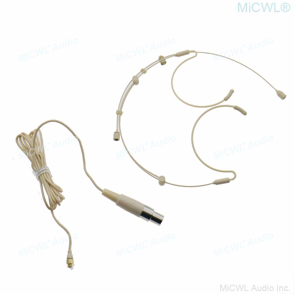 Folding Headset Microphone For AKG Samson Wireless Mic System Mini XLR 3Pin TA3F Foldable Frame Detachable Cable - MiCWL Audio Inc