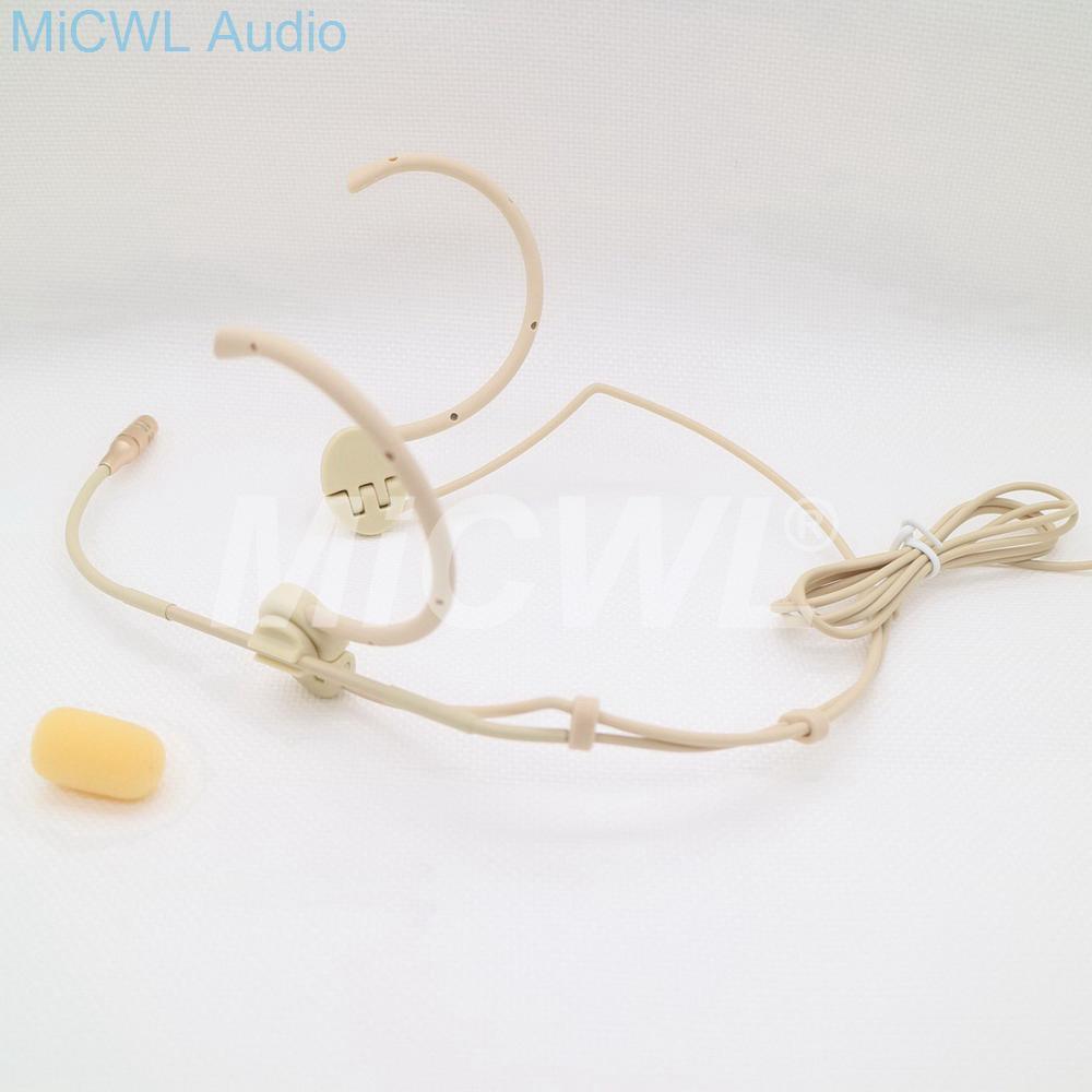 High-Quality Condenser Flooding Headset Microphone Adjustable Headworn Microphone For Sennheiser Shure AKG Audio Technica Beige - MiCWL Audio Inc