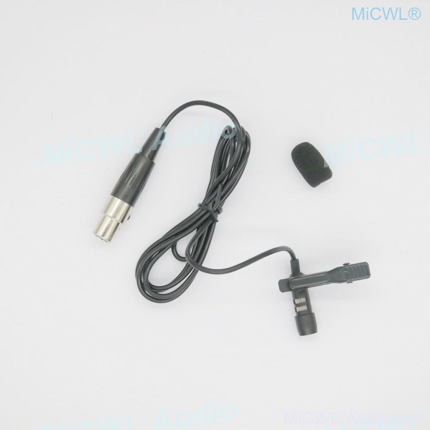 Mini XLR 3Pin Tie Clips Lavalier Microphone For AKG Samson Wireless BeltPack Omnidirectional Uni-diectivity TA3F Plug - MiCWL Audio Inc