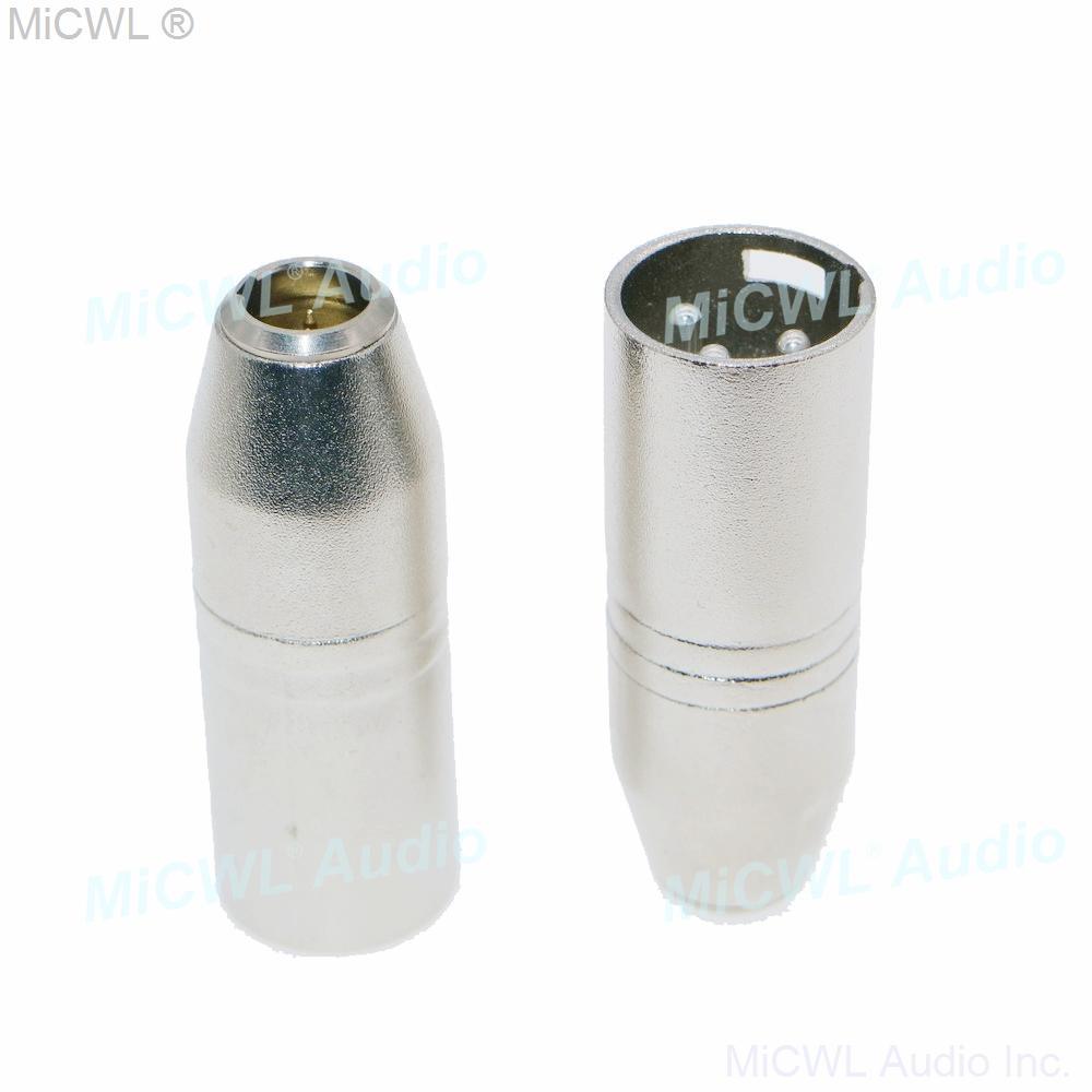 Metal TA4F 4Pin Male Shure Microphone To XLR 3Pin Male Adapter Converter - MiCWL Audio Inc