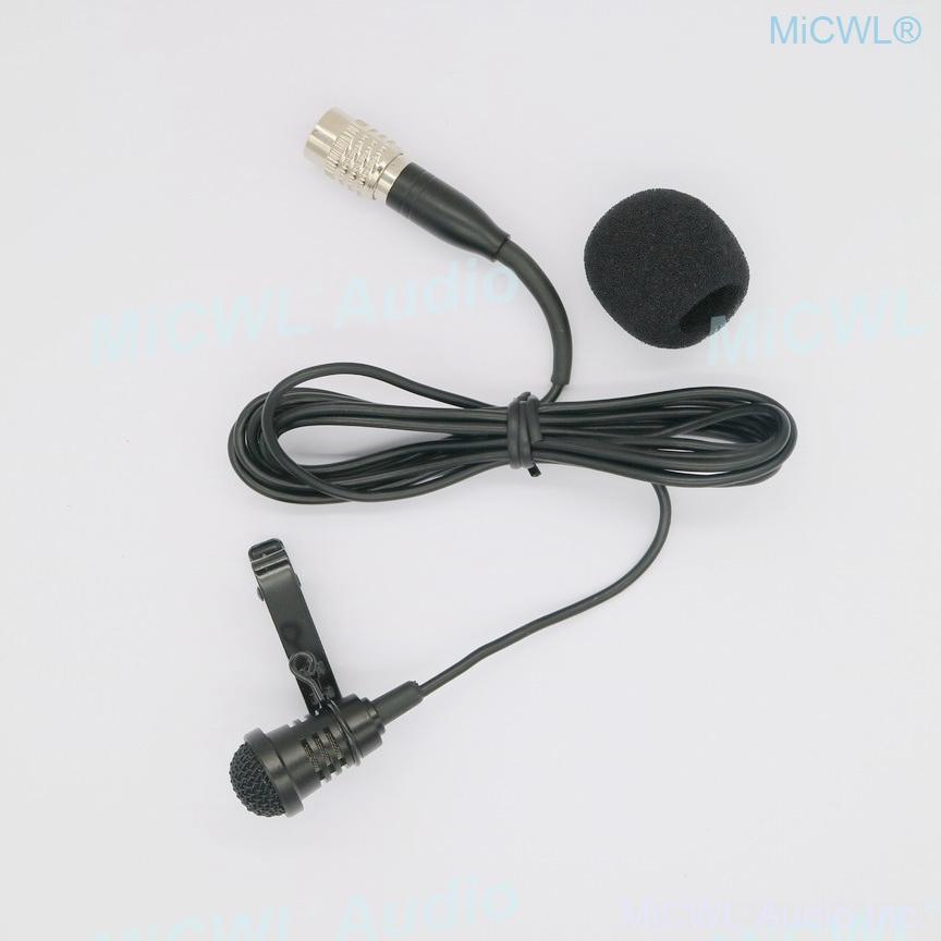 Black ME4 Tie Clips Lavalier Lapel Microphone For Audio-Technica Wireless - MiCWL Audio Inc