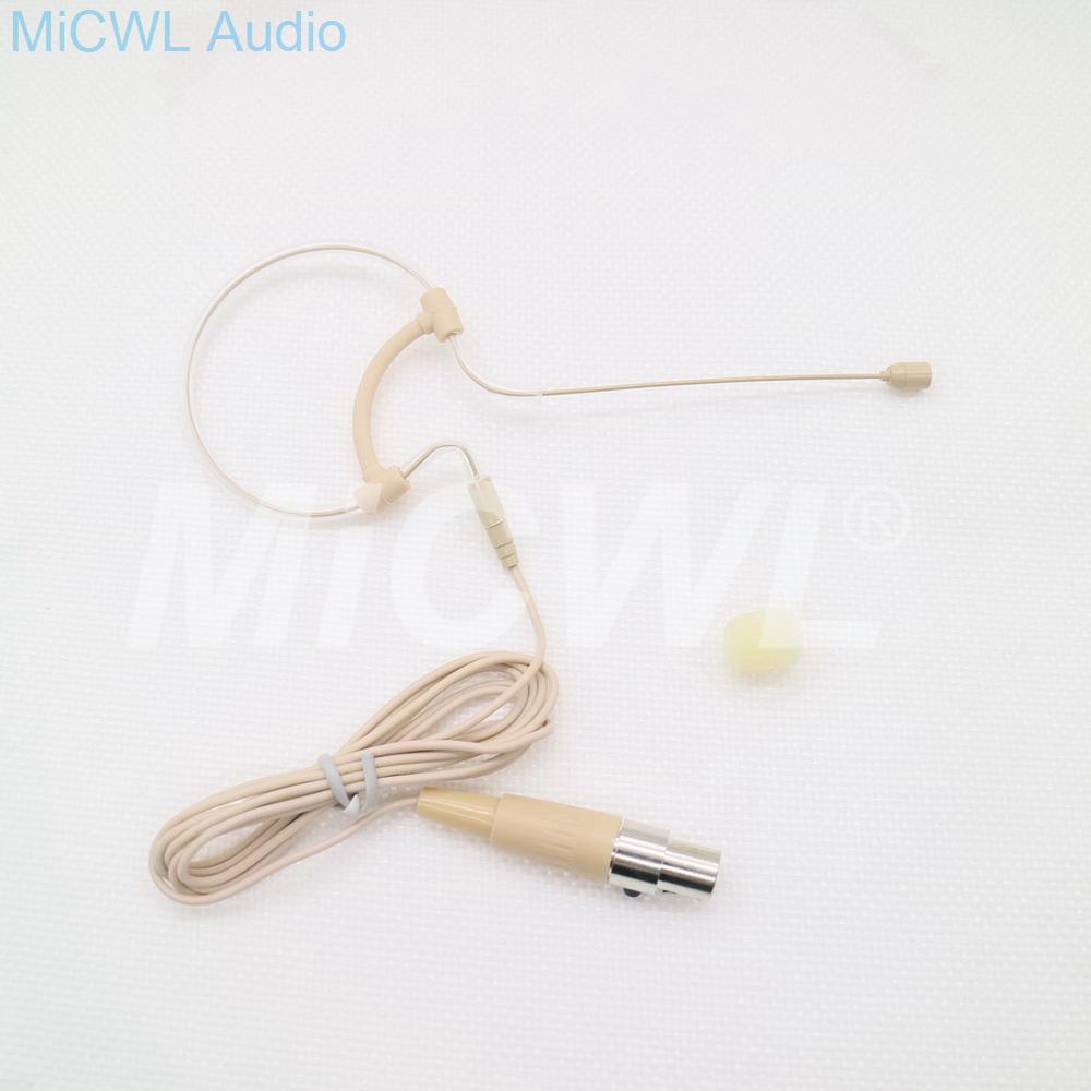 Single Hook Ear Microphone Omni-directional Head Worn Condenser Earphones For AKG Samson Wireless System Stage Performance - MiCWL Audio Inc