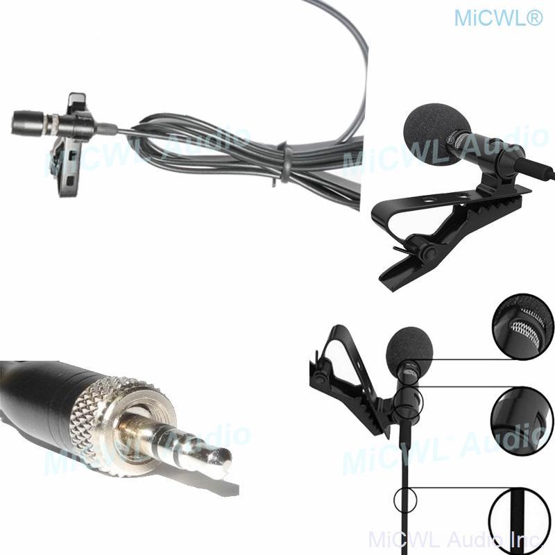 Best Tie Clip-On Lavalier Microphone For Sennheiser G2 G3 G4 Wireless System 3.5mm Lock Stereo 2m Wire - MiCWL Audio Inc