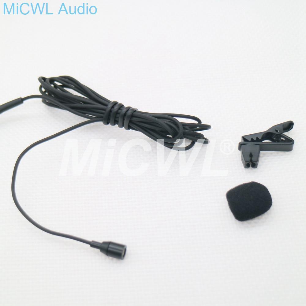 Mini Lavalier Lapel Microphone for Audio-Technica Belt Pack Wireless Black Beige color - MiCWL Audio Inc