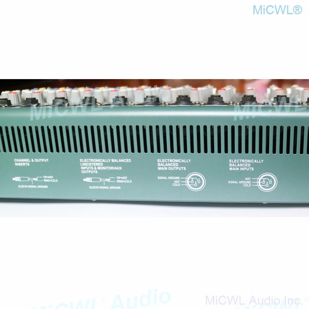MiCWL 16 Channel Audio Mixer Record Mixing Console USB DSP Effect Professional USB 48V Stereo EQ - MiCWL Audio Inc