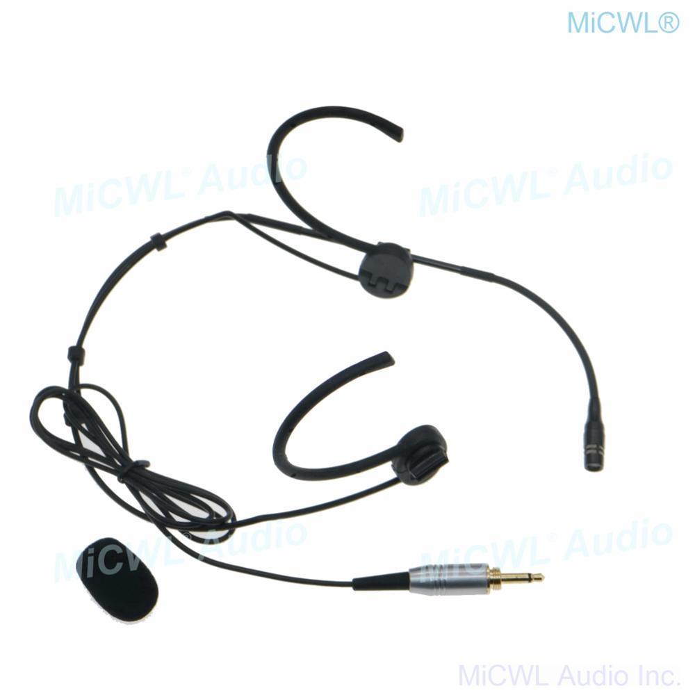 CS90 Black Cardioid Headset Microphone 3.5mm Lock for Wireless BeltPack Transmitter PC Karaoke Stage Singing Studio Recording - MiCWL Audio Inc