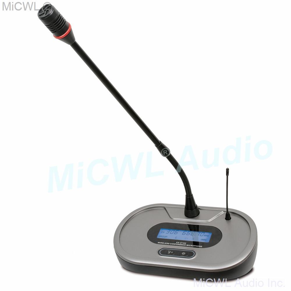 Luxury UHF Digital 8 Desktop Gooseneck Wireless Microphone Conference System Mute Function 4 Table Meeting Room Muting Button - MiCWL Audio Inc