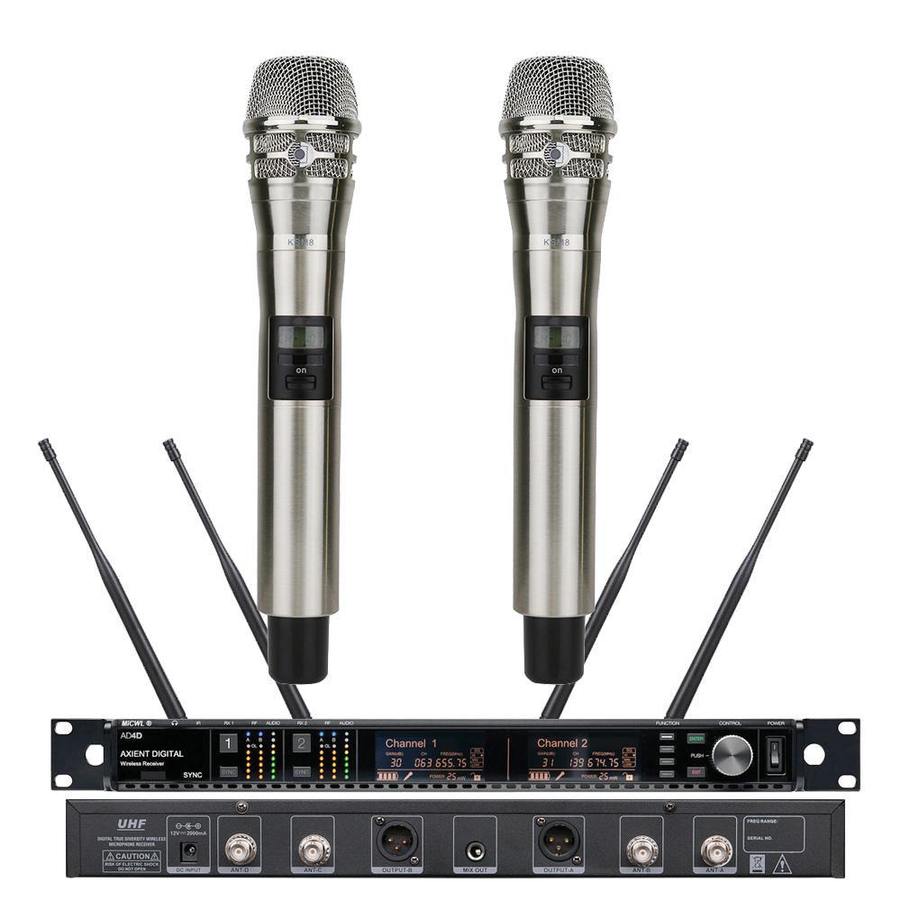 Professional Original KSM8 Handheld Headset Digital Wireless Microphone System UHF AD4D True Diversity Mic 500m Range - MiCWL Audio Inc