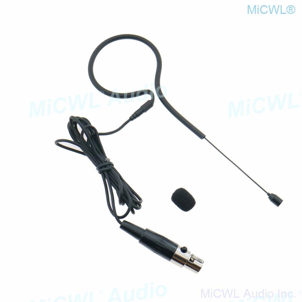 Luxury Single ear Headset Audio Microphone For Shure PGXD ULXD SLX BeltPack XLR mini 4Pin Beige Black 2 color - MiCWL Audio Inc