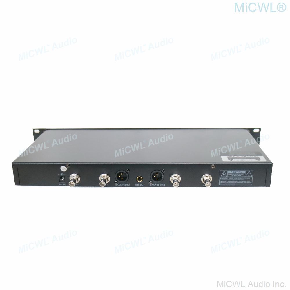 ACT-700 Dual Channel Professional Stage Performance Wireless Microphone System UHF True Diversity With Two Metal Handheld Mic - MiCWL Audio Inc