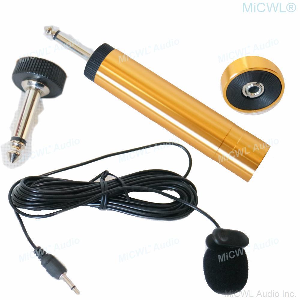 MiCWL A5 Music Instrument Microphones 3.5 mm To 6.5mm AA Battery Adapter Condenser Lavalier Lapel Mic Microfone 5m Cable - MiCWL Audio Inc