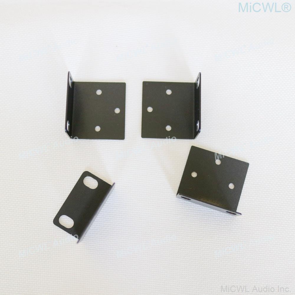 4 Pcs Strong Metal Rack Mount ear Mounting Jointing 16pcs Screw Cap For Frame Box 1U 19" Two Versions - MiCWL Audio Inc