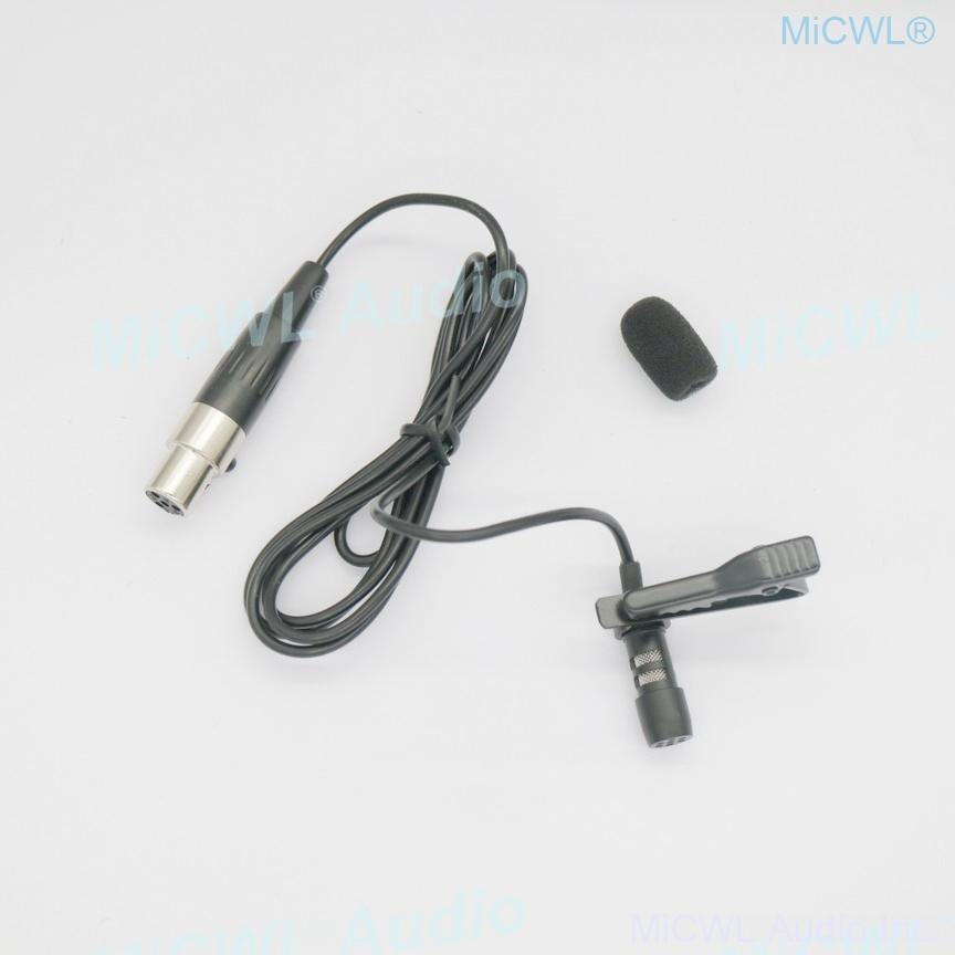Black B787 Omnidirectional Uni-diectivity Tie Clips Lavalier Microphone For Shure SLX ULX PGX UT QLX GLX KCX Wireless BeltPack - MiCWL Audio Inc