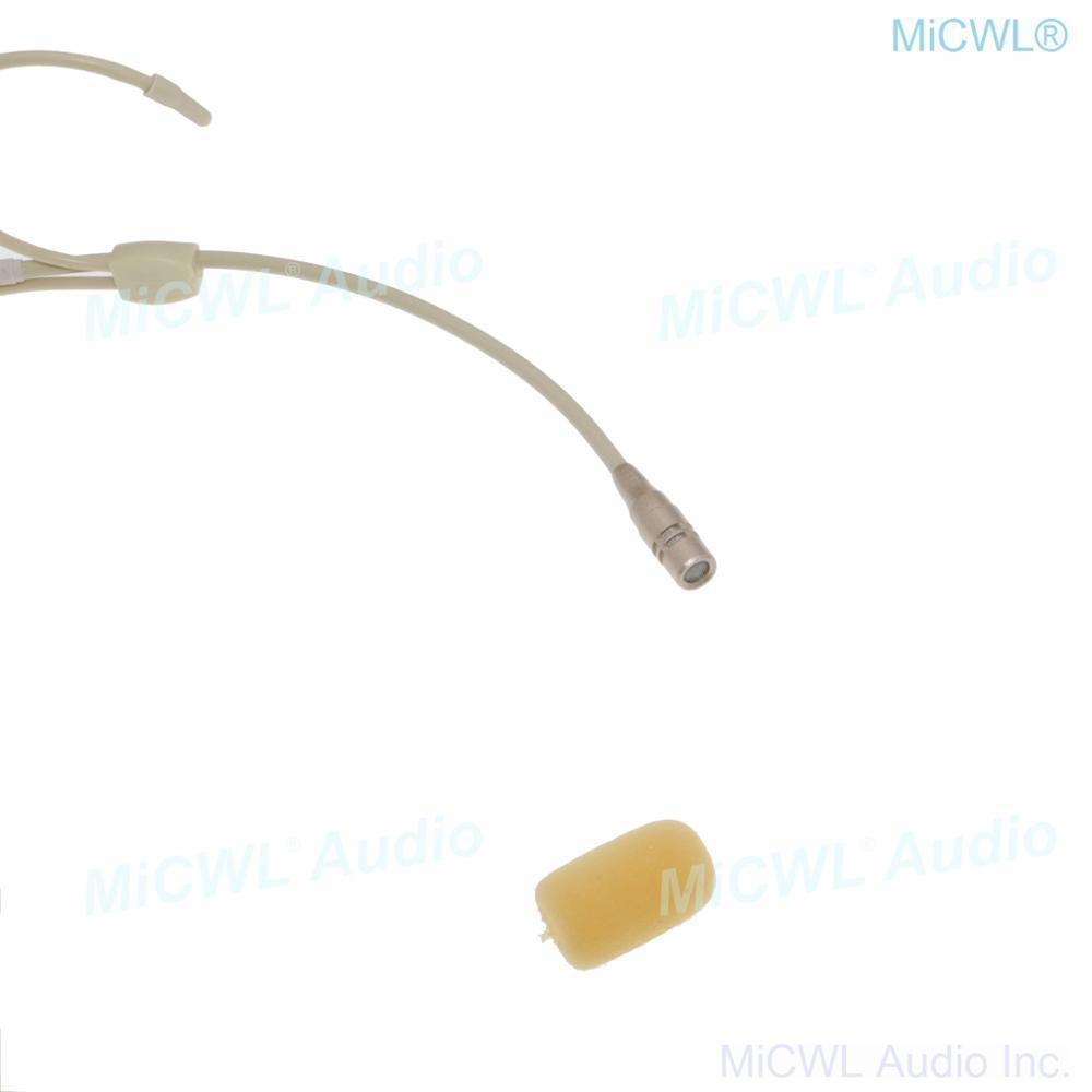 CS90 Beige SK Cardioid Headset Microphone 3.5mm Stereo Lock for Sennheiser G1 G2 G3 G4 Wireless BeltPack Karaoke Sing Stage - MiCWL Audio Inc