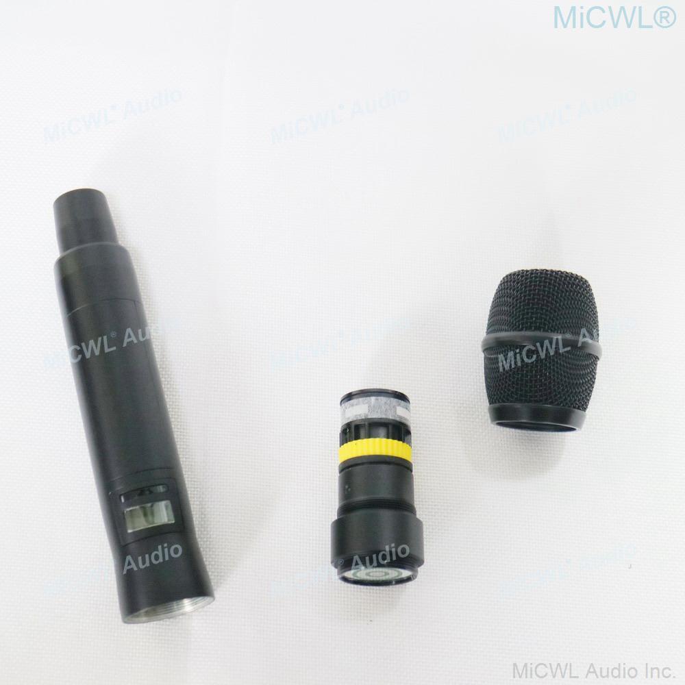 MiCWL ACT-702 UHF True Diversity Stage Performance Wireless Microphone System 2 Beige Headset Two Metal Handheld Dynamic Mic Set - MiCWL Audio Inc