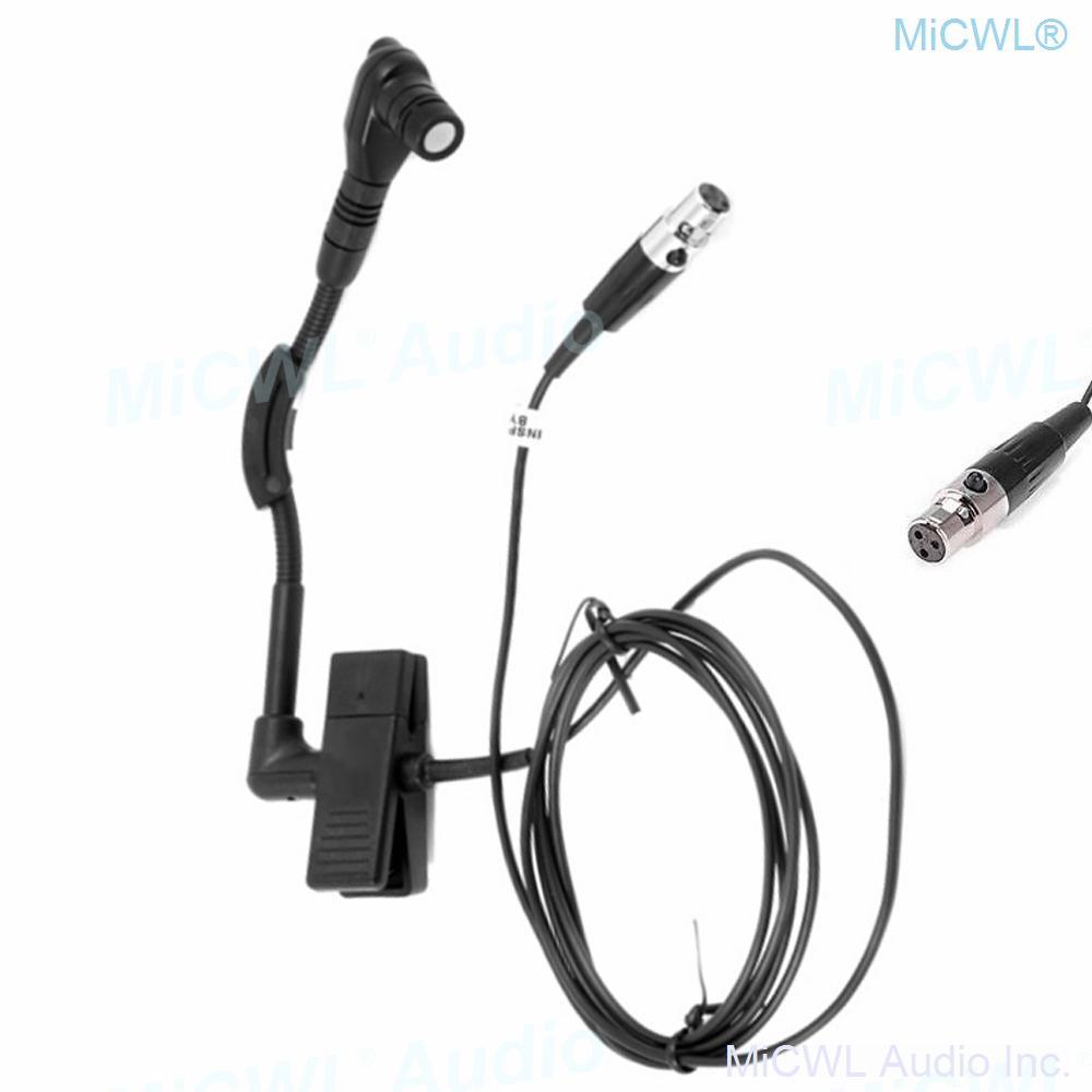 Mini 3Pin XLR Pro Instrument Microphone For AKG Samson Gemini Wireless System Music Guitar Bass Wind Drums Percussion Piano Sax - MiCWL Audio Inc