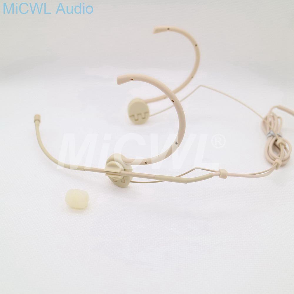 High-Quality Omni-directional Headset Microphone Adjustable Foldable Headset Mic For Sennheiser Shure AKG Audio Technica Beige - MiCWL Audio Inc