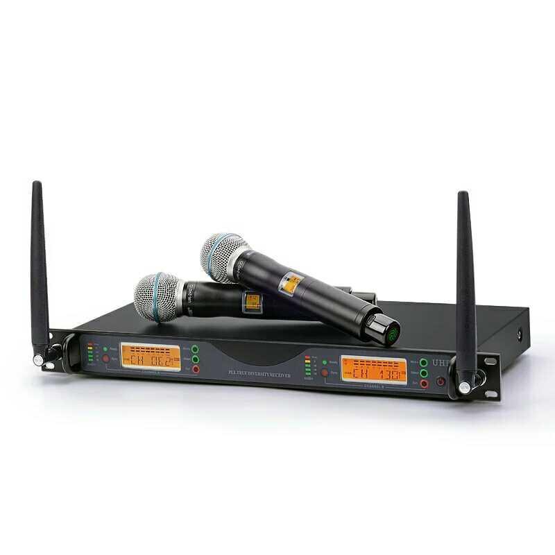Pro Quality UR-24D Wireless Karaoke DJ Beta 58 2 Handheld Cardioid Dynamic Microphone System - MiCWL Audio Inc