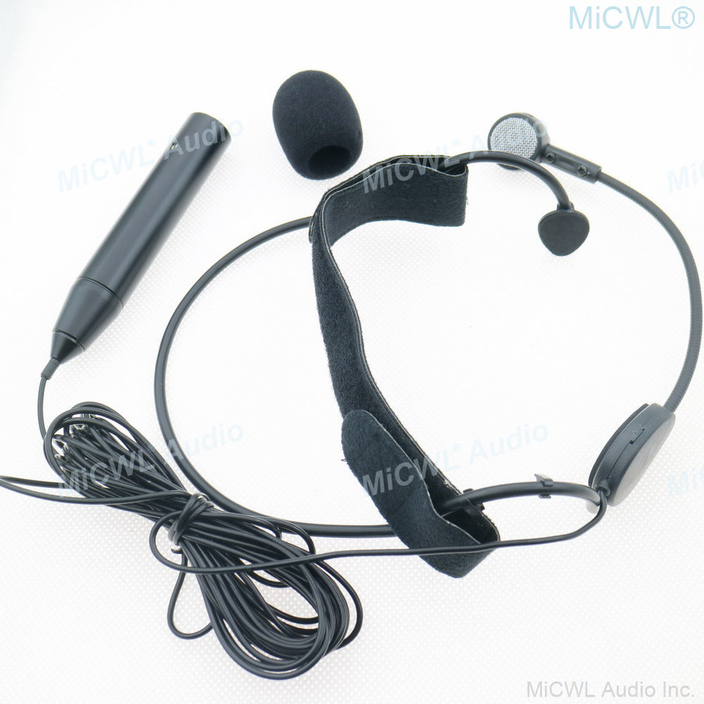 Super Cardioid Dynamic Headworn Microphone With XLR 3Pin 48V Phantom Power Plug for Mixer