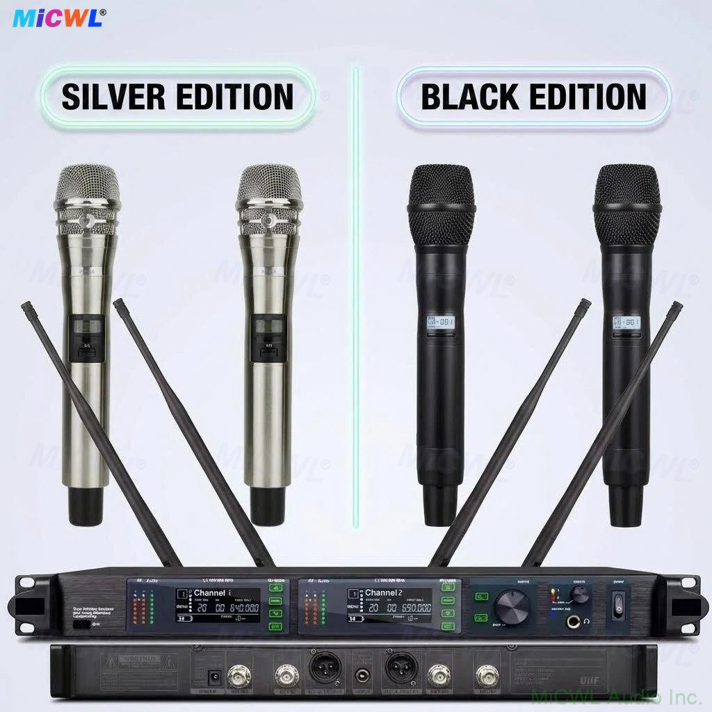 ULXD4-LED Professional 200-Channel UHF Digital Wireless Microphone System with Dual KSM9 Handheld Mics (or Silver KSM8 Option) – Long Range, Anti-Interference, Encrypted for Stage, DJ, Karaoke, Church, School Speech