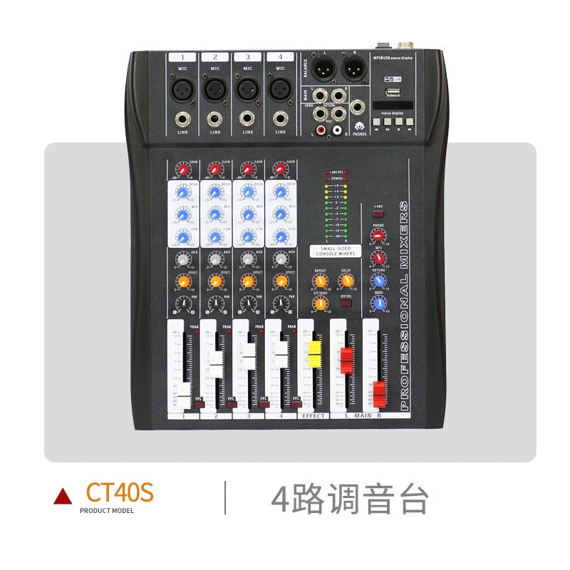 12-Channel Bluetooth Audio Mixer with Effects