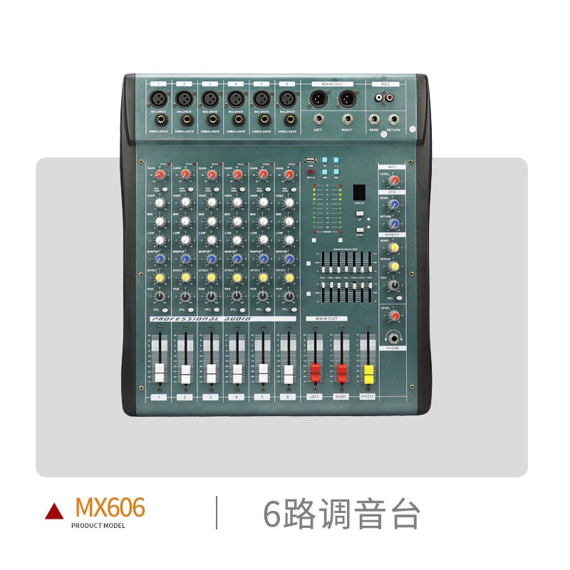 16-Channel Professional Audio Mixer with Effects