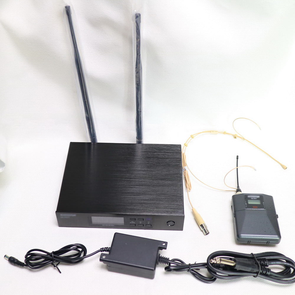 QLXD14 100 Channel Wireless Microphone System Beige Headset Mic QLXD4 Receiver QLXD1 BodyPack