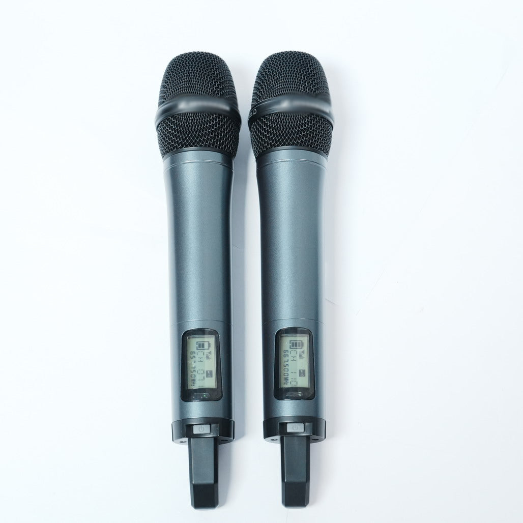 EW100 G4 UHF Wireless Microphone Kit, 2 Metal Handheld Mics, Stable Signal, for KTV, Home Entertainment, Stage Performance