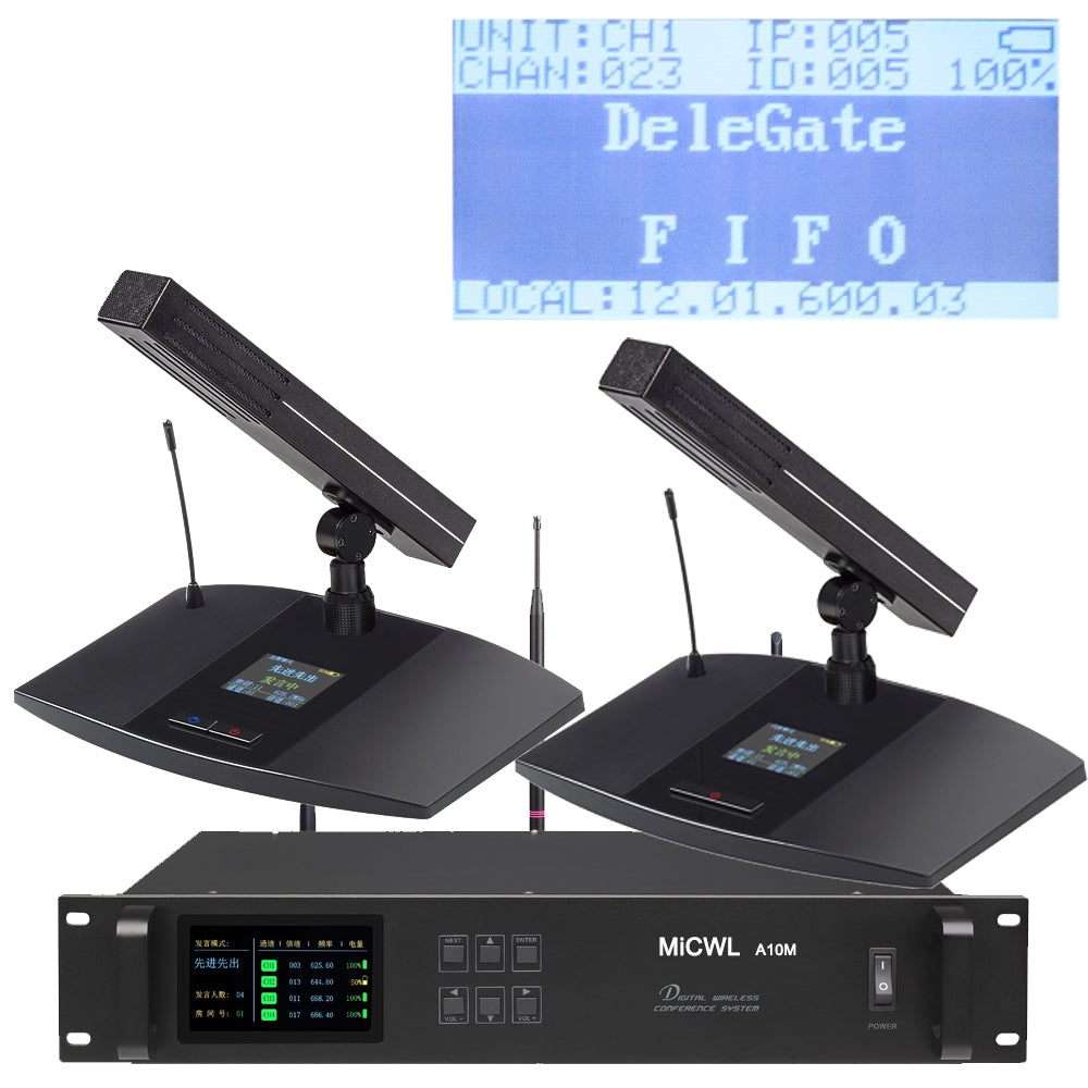 MiCWL Rechargeable Digital Wireless Conference Microphone – High-Sensitivity Desktop Mic for Meetings, USB-C Charging, Long Battery Life, Ideal for Government & Corporate Conference Rooms (Small/Medium/Large)