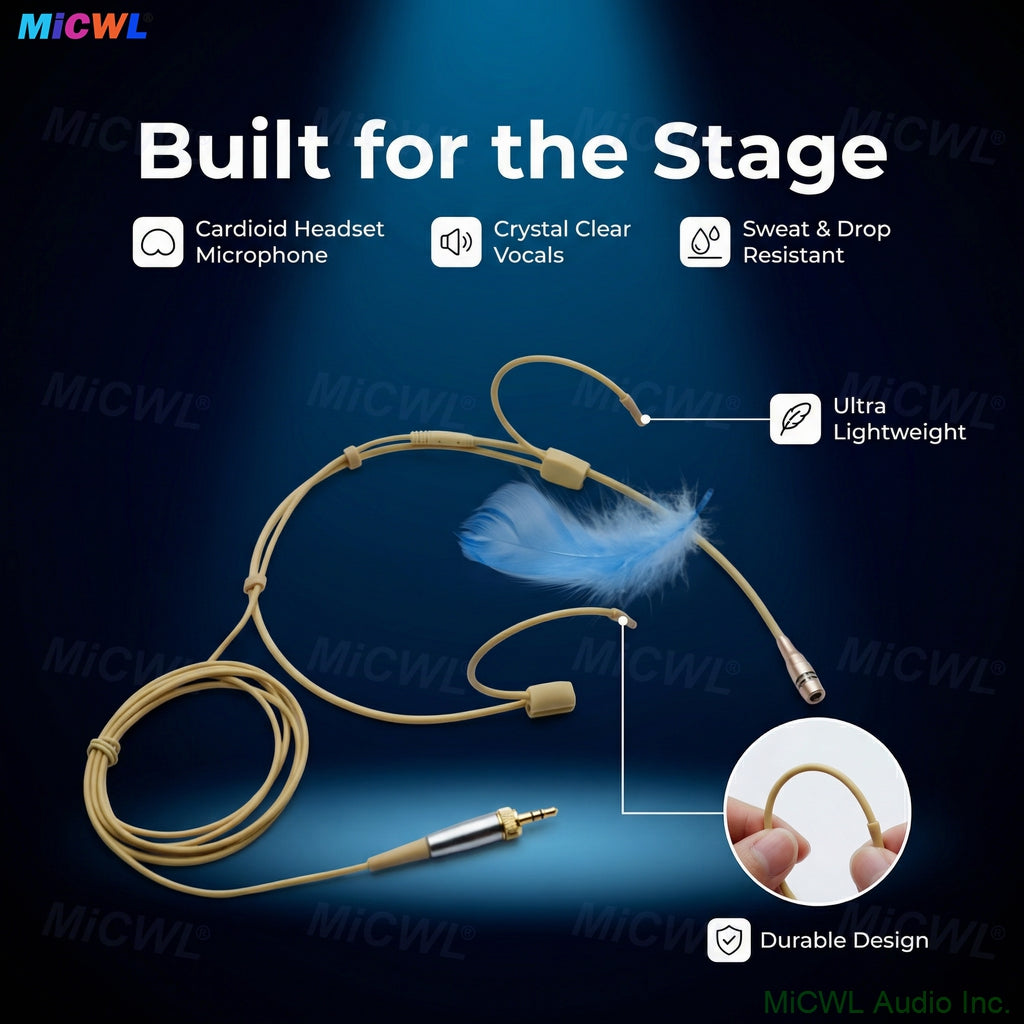 DH60 Skin Color Headset Microphone For Shure Sennheiser AKG Wireless Wireless Transmitters Perfect for Stage Shows Live Streaming Conferences Clear Sound