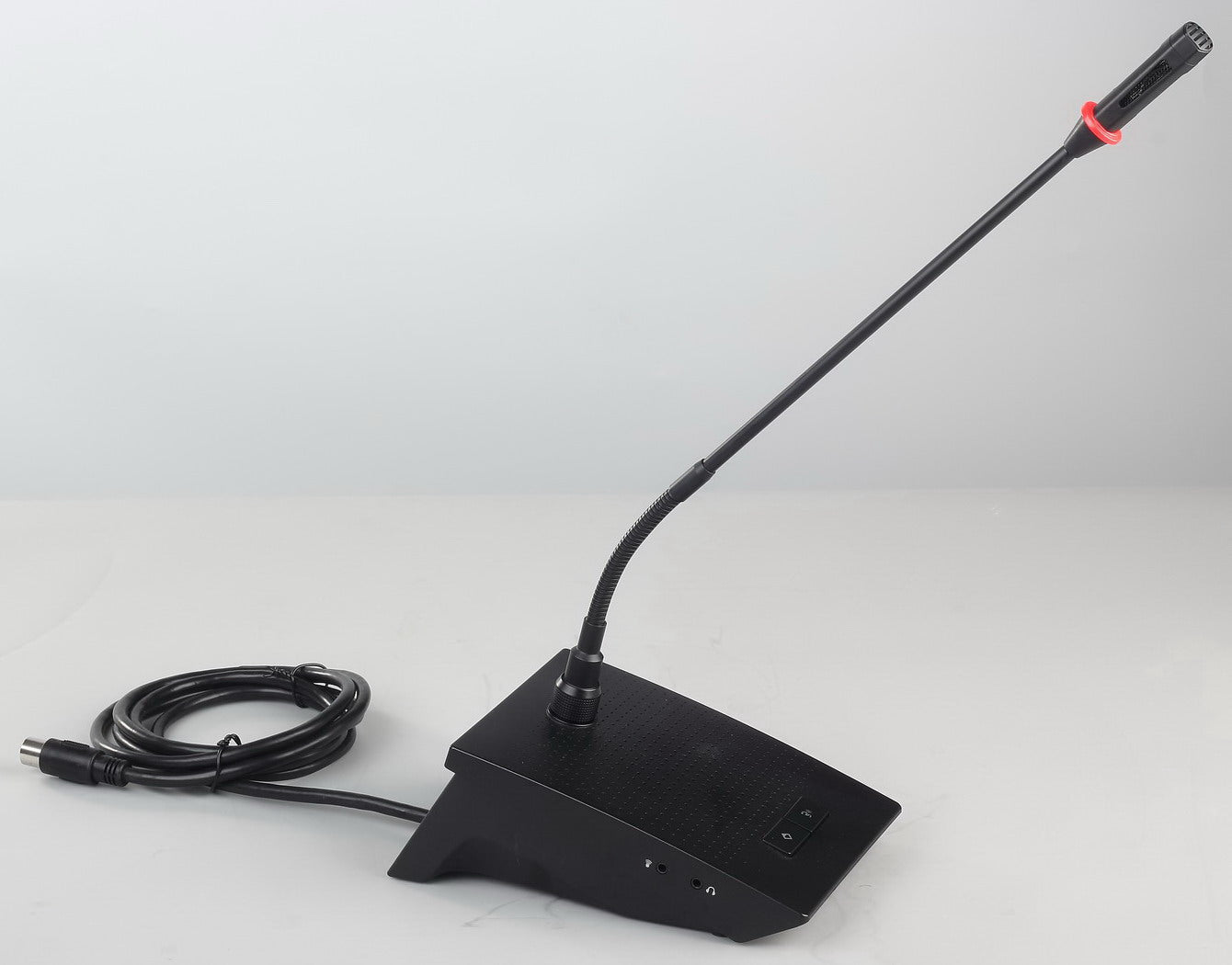 MiCWL A3517 12 Built-in Speaker Gooseneck Table Digital Conference Wired Microphone Telephone Function LED System 1 Chairman 11 Delegate