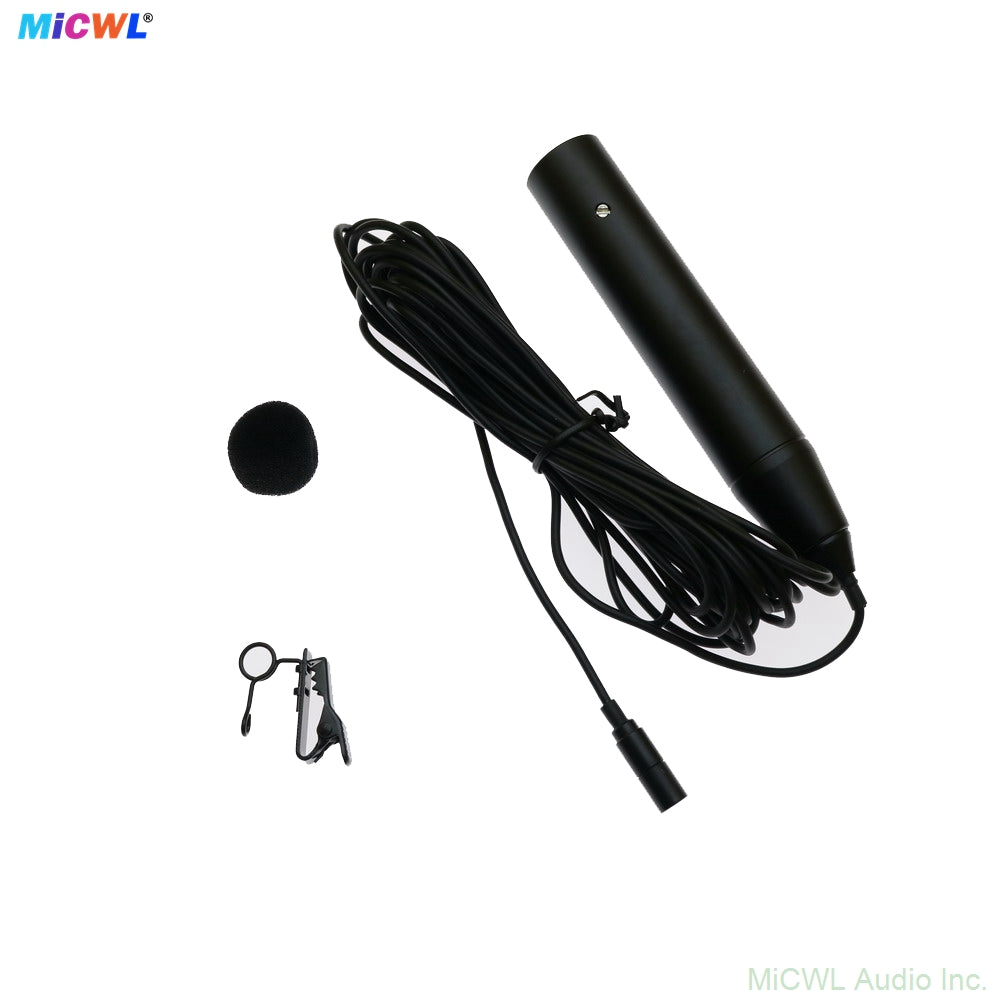 ME2 XLR 3Pin Phantom Power Lavalier Lapel Microphone For Sound Console DJ Mixer