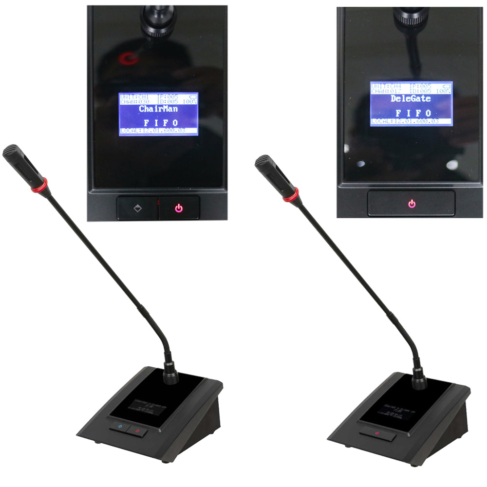 MiCWL Audio A3519 Digital Wired Conference System | Chairman & Delegate Gooseneck Microphones for Corporate Board Rooms