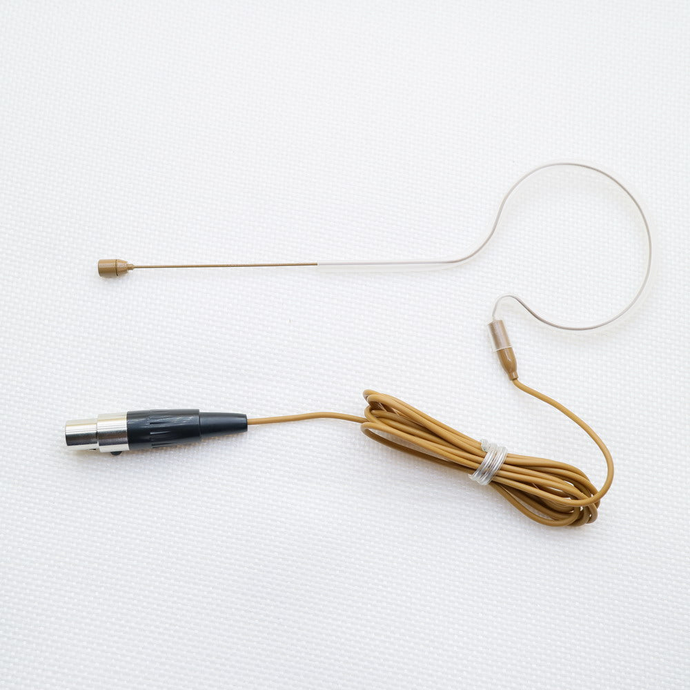 MX153 Tan Earset Microphone For Shure ULX SLX QLX Mini 4Pin BeltPack Headset Mic