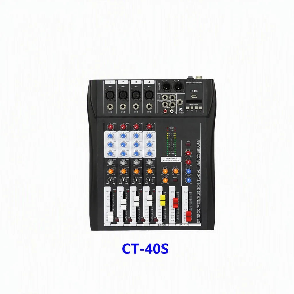 12-Channel Bluetooth Audio Mixer with Effects