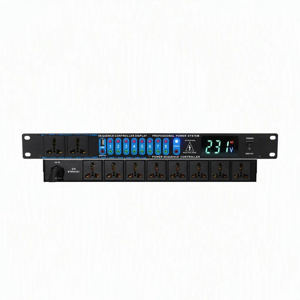 SR-328B 8-Channel Power Sequencer with Display