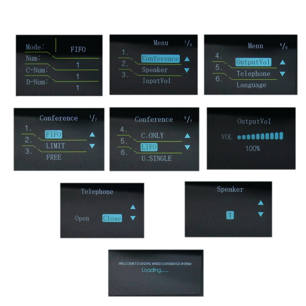 MICWL A351M-T12 12pcs Discussing Meeting room Wired Conference System 1 Chairman 11 Delegate Classical MIC Max. 255 unit