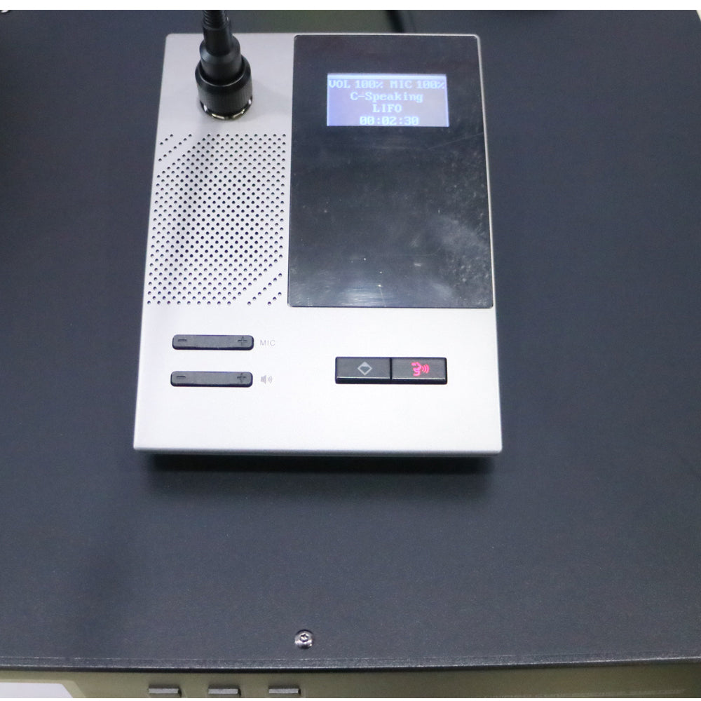 MiCWL A4616 Built-in Speaker 12 Table Wired Microphone Conference Video-Tracking System Discussing Meeting Room Chairman 12 Delegate Mics Set (10pcs-300pcs Can Expanded)