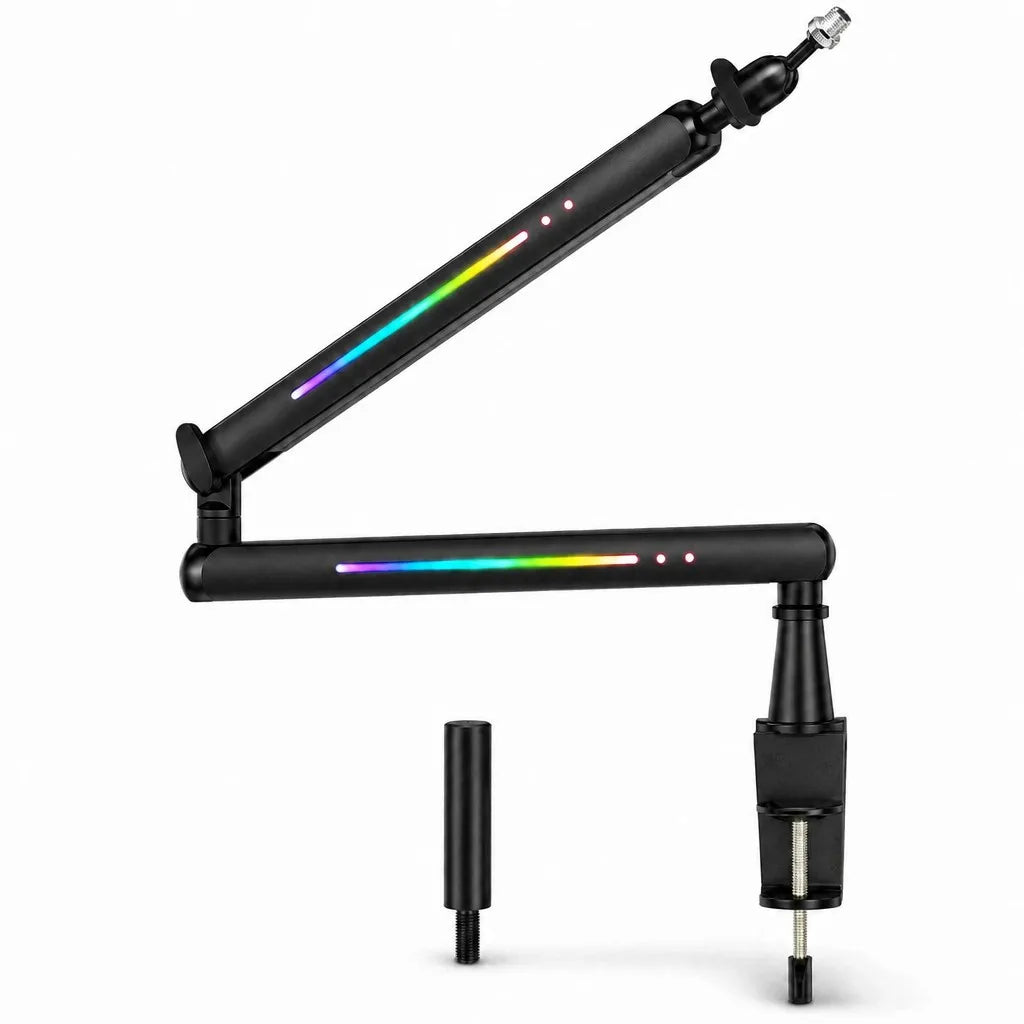 RGB LED Microphone Suspension Boom Arm