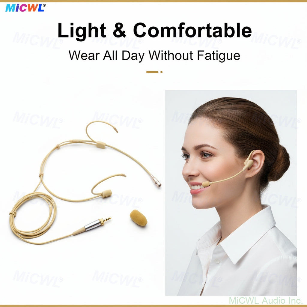 DH60 Skin Color Headset Microphone For Shure Sennheiser AKG Wireless Wireless Transmitters Perfect for Stage Shows Live Streaming Conferences Clear Sound