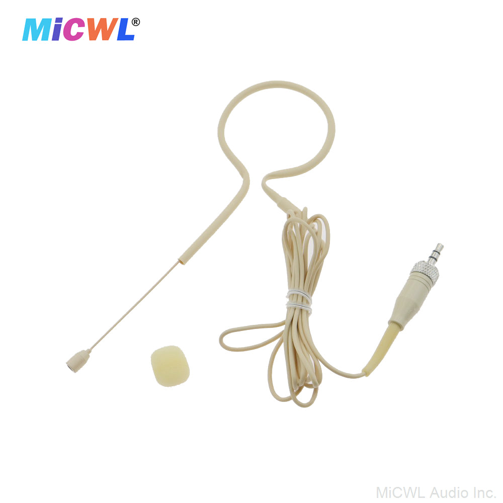 HM200 Earset Headset Mic for Sennheiser G2 G3 G4 Wireless Belt Pack – 3.5mm Screw Lock Connector, Black & Beige, Ideal for Live Performance, KTV, DJ, Streaming, Church, School, Karaoke