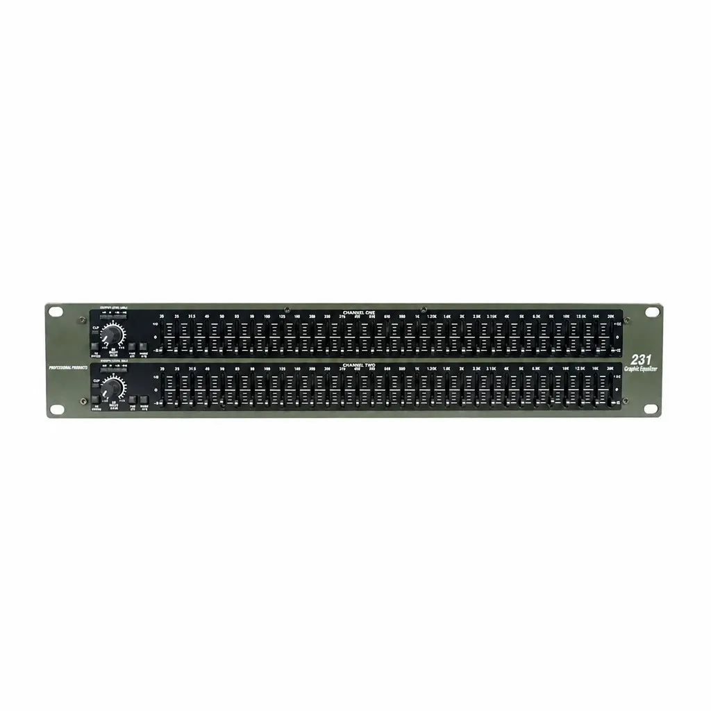 31-Band Dual Channel Graphic Equalizer 231 - Professional Rack EQ for Stage KTV