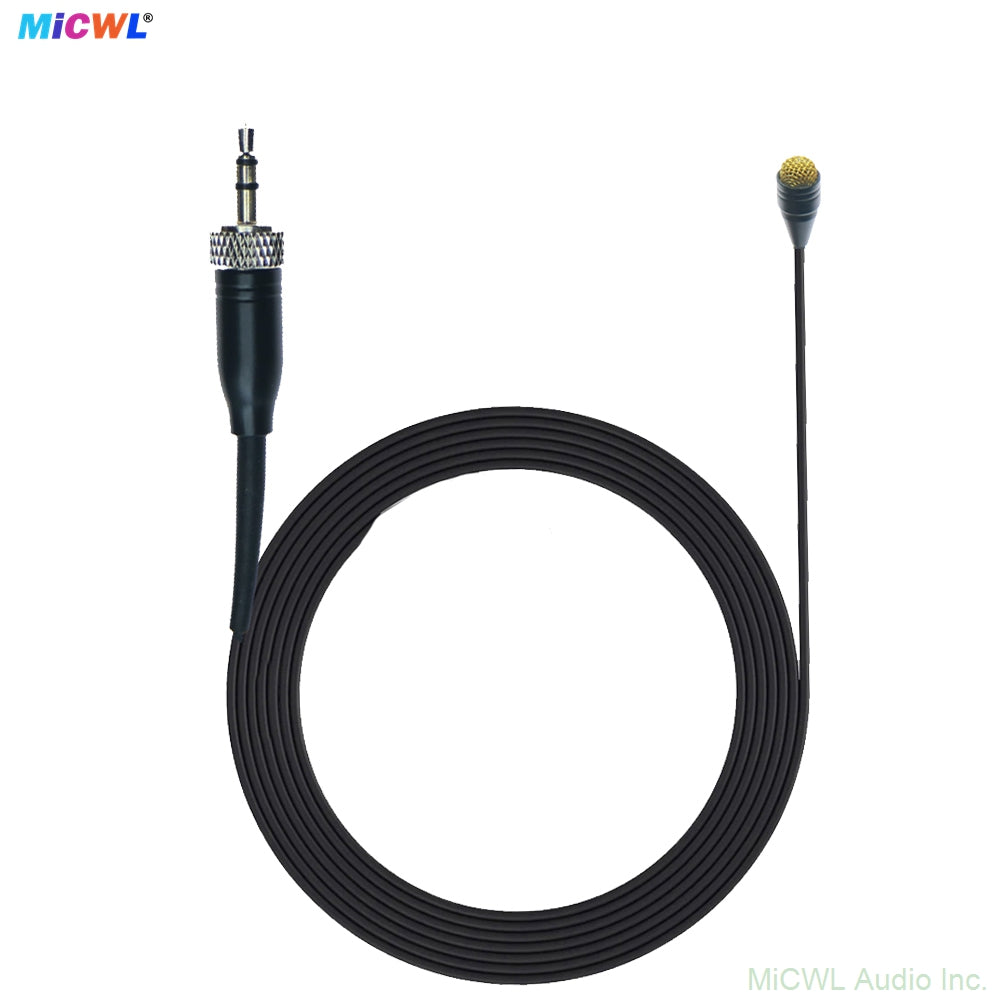 D6060 Gold Head Lavalier Microphone for Sennheiser EW100 300 500 G2 G3 G4 Wireless Transmitters - 3.5mm Locking Lavalier Mic with Tie Clip