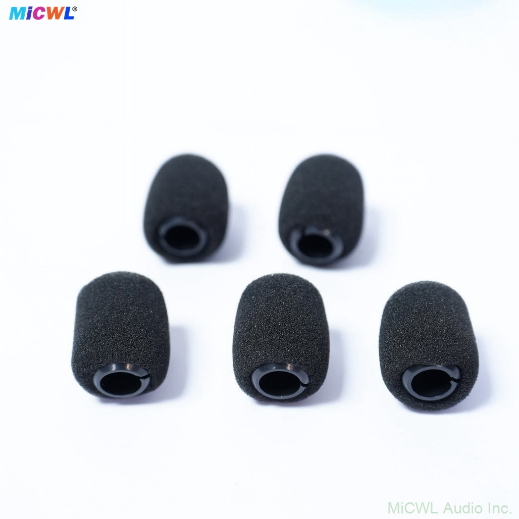 5pcs Plastic Snap Foam Windscreen for Shure Beta98H/C, MX412, MX418 Microphones - 5-Packs Replacement Windshield Cover Sponge for Gooseneck Instrument Mics - Reduces Plosives and Wind Noise