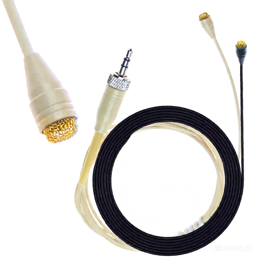 D6060 Gold Head Lavalier Microphone for Sennheiser EW100 300 500 G2 G3 G4 Wireless Transmitters - 3.5mm Locking Lavalier Mic with Tie Clip