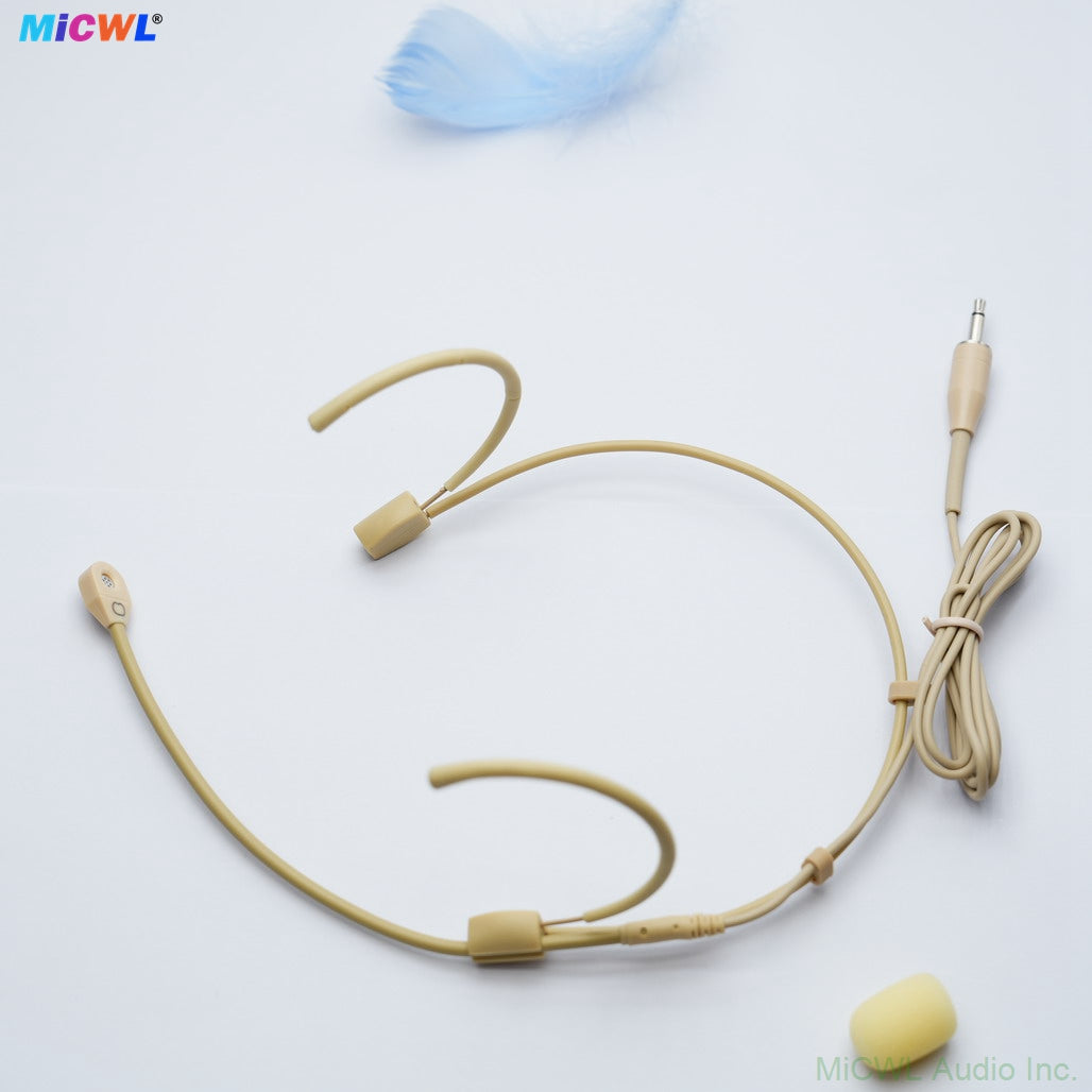 Replacement Cardioid Headset Microphone with Boom Compatible with Shure TA4F Sennheiser TA3F AKG Wireless Bodypacks 3.5mm Locking Connector for Stage Vocals Singing Speech